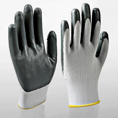 Nylon Knitted Nitrile Coated Safety Gloves