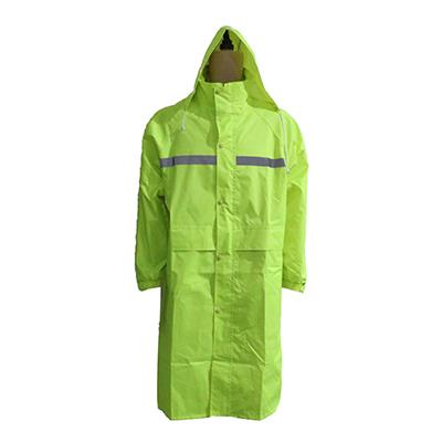 PIP Hooded Reflective Yellow Rain Coat